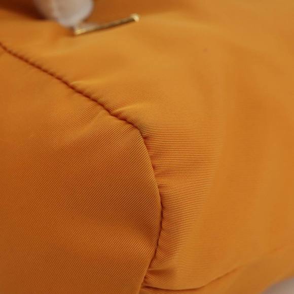 PRADA Purse Pouch Nylon Orange Gold Auth ki5232 - Picture 14 of 16